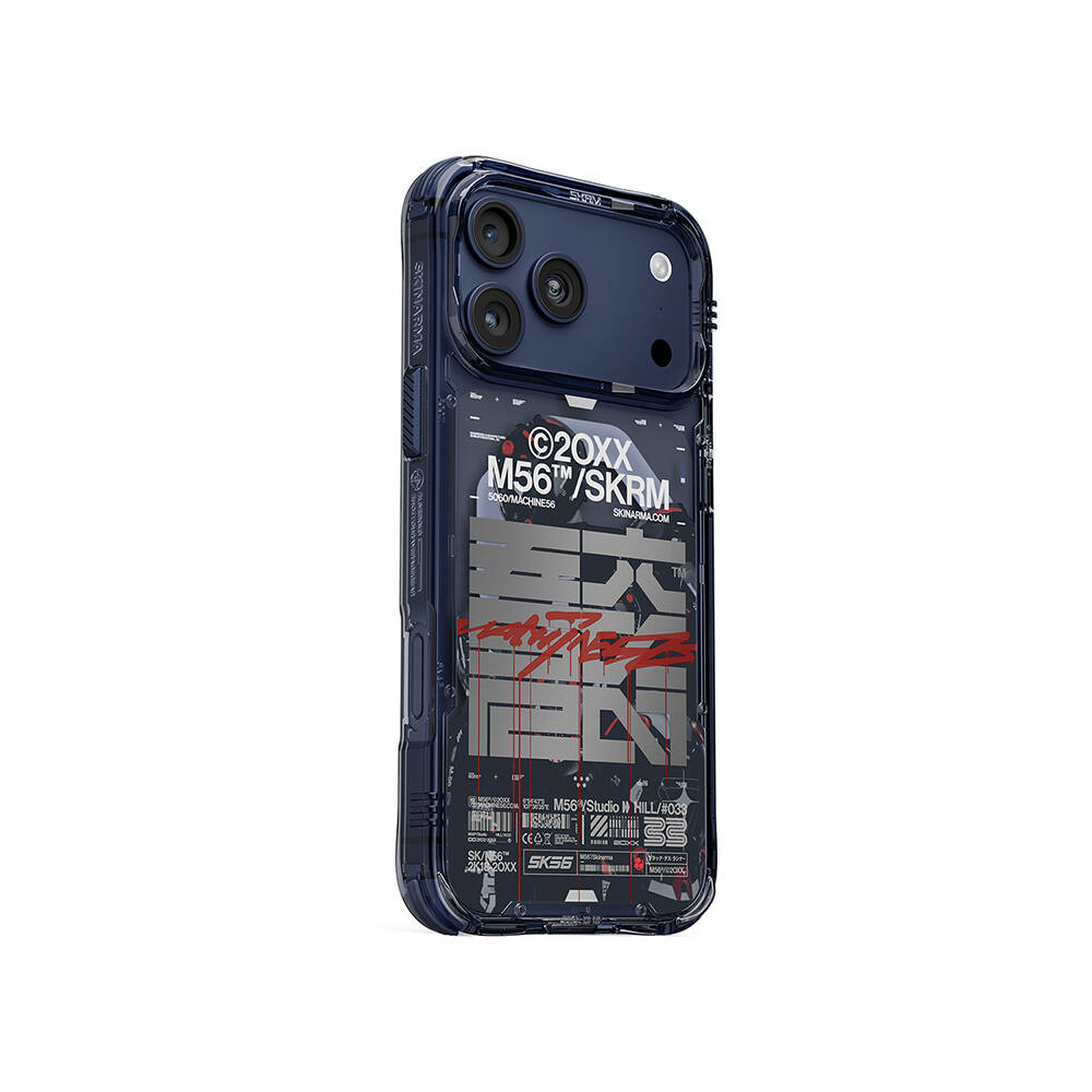 Apple iPhone 17 Pro Max Kılıf Skinarma M-Safe Şarj Özellikli IML Baskılı X M56 Kapak - 6
