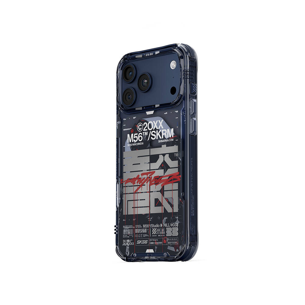 Apple iPhone 17 Pro Max Kılıf Skinarma M-Safe Şarj Özellikli IML Baskılı X M56 Kapak - 7