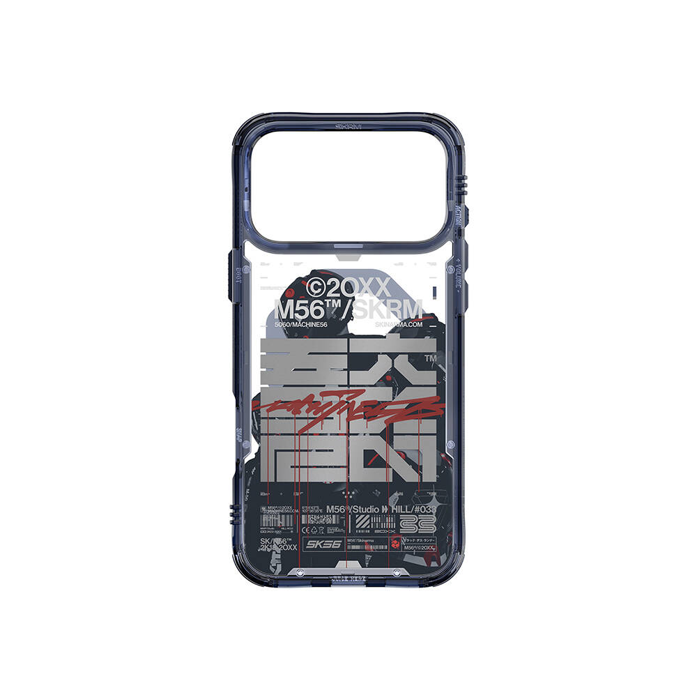 Apple iPhone 17 Pro Max Kılıf Skinarma M-Safe Şarj Özellikli IML Baskılı X M56 Kapak - 8
