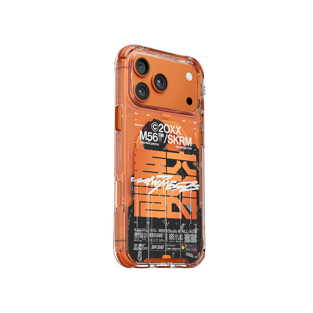 Apple iPhone 17 Pro Max Kılıf Skinarma M-Safe Şarj Özellikli IML Baskılı X M56 Kapak - 2