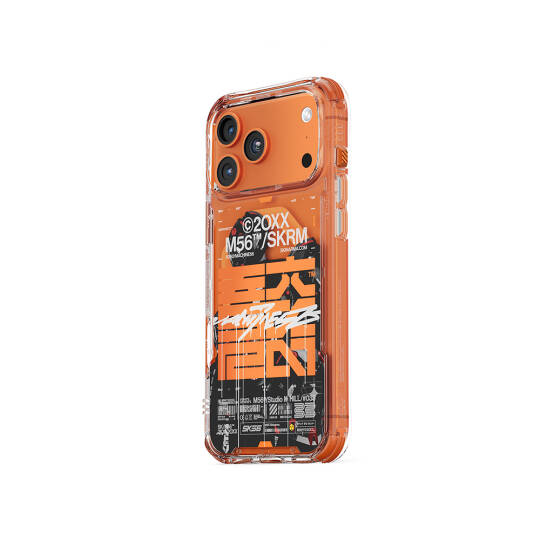 Apple iPhone 17 Pro Max Kılıf Skinarma M-Safe Şarj Özellikli IML Baskılı X M56 Kapak - 3