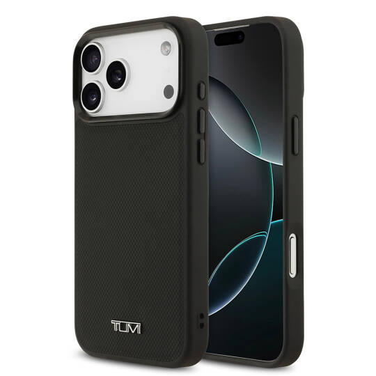 Apple iPhone 17 Pro Max Kılıf TUMI M-safe Şarj Özellikli Deri Noktalı Dizayn Kapak - 2
