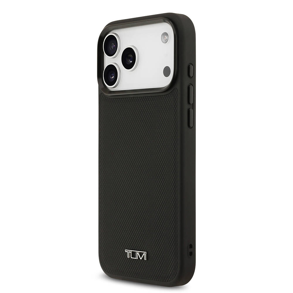 Apple iPhone 17 Pro Max Kılıf TUMI M-safe Şarj Özellikli Deri Noktalı Dizayn Kapak - 3