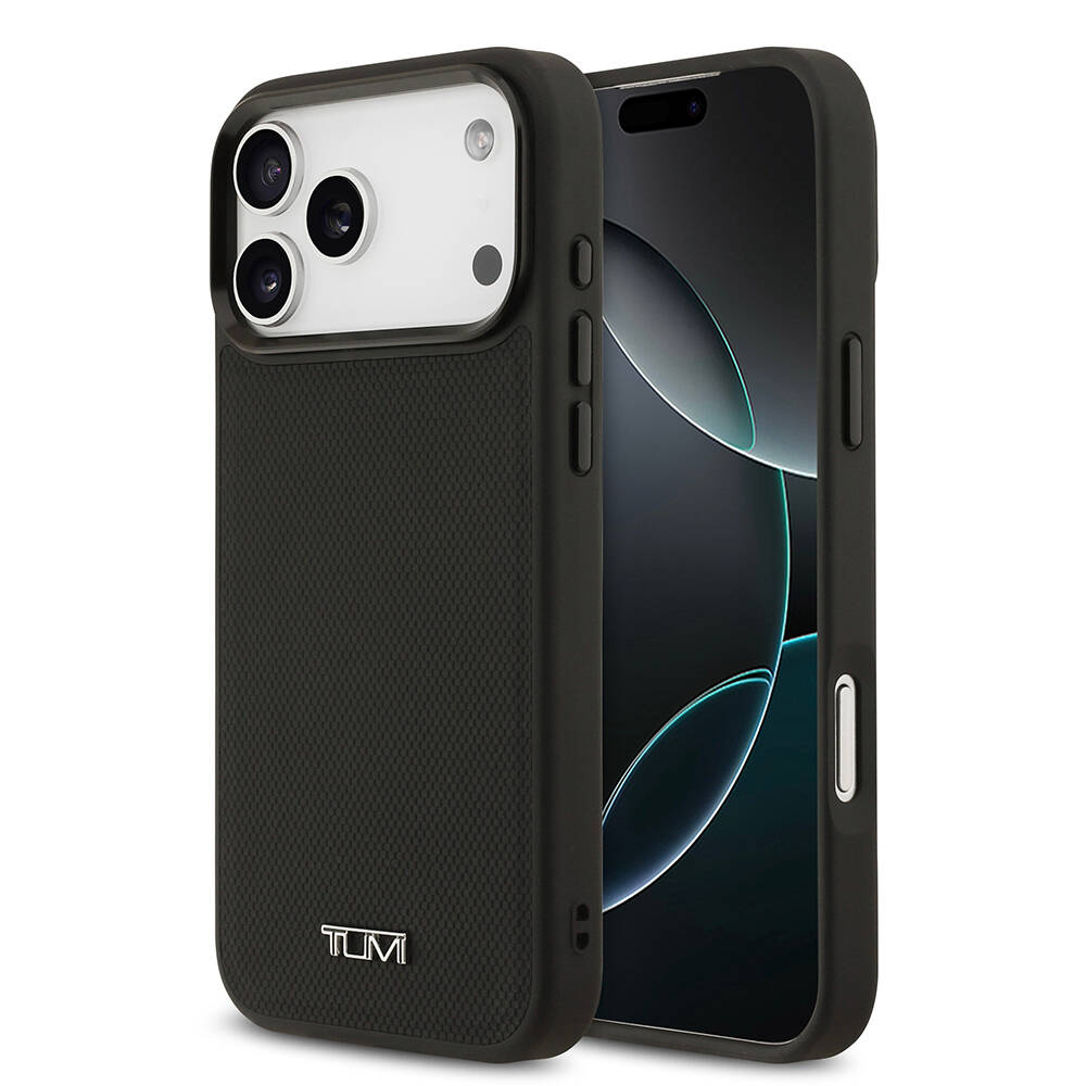 Apple iPhone 17 Pro Max Kılıf TUMI M-safe Şarj Özellikli Deri Noktalı Dizayn Kapak - 1
