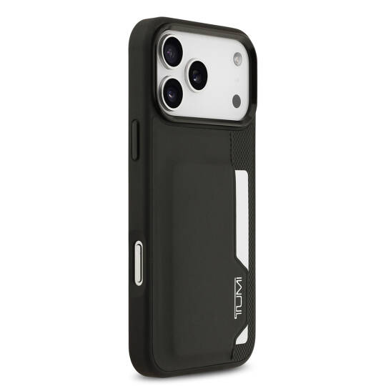 Apple iPhone 17 Pro Max Kılıf TUMI Orjinal Lisanslı Deri Dikey Kartlıklı Kapak - 5
