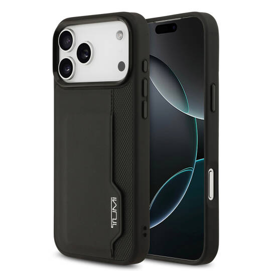 Apple iPhone 17 Pro Max Kılıf TUMI Orjinal Lisanslı Deri Dikey Kartlıklı Kapak