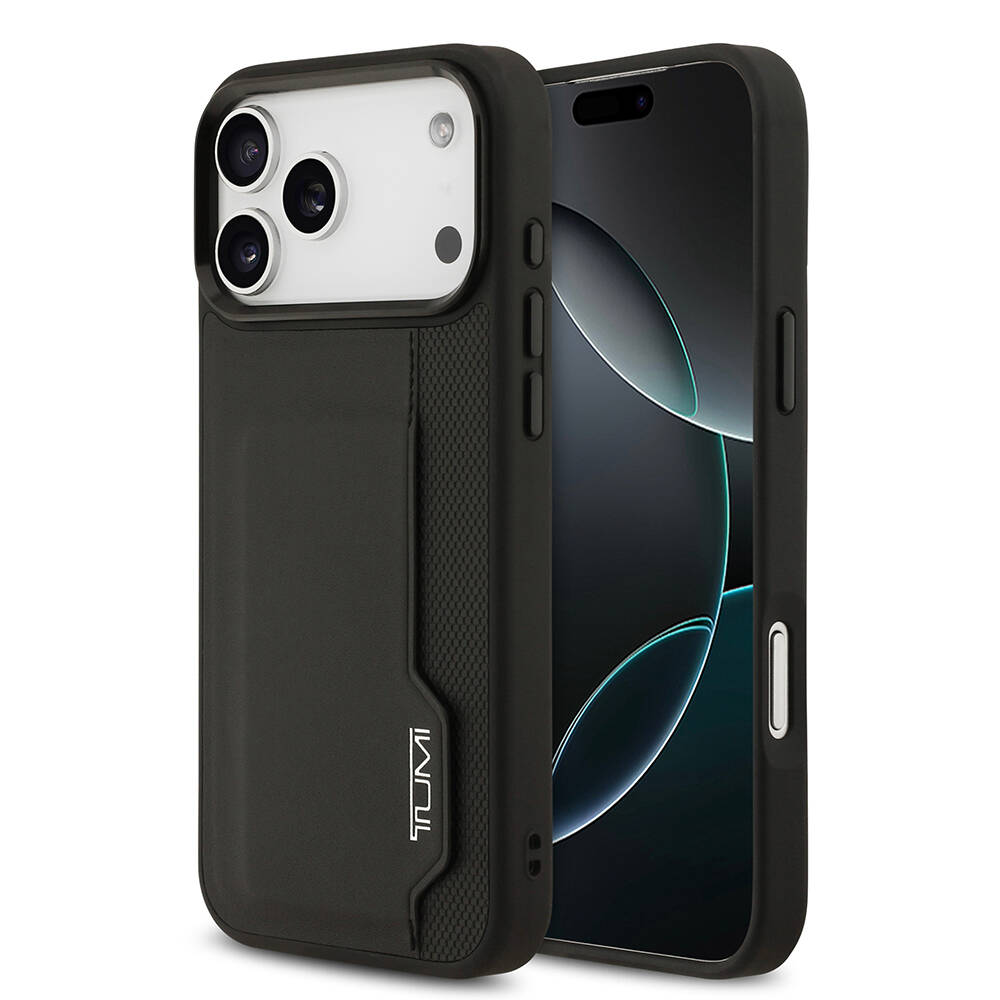 Apple iPhone 17 Pro Max Kılıf TUMI Orjinal Lisanslı Deri Dikey Kartlıklı Kapak - 1