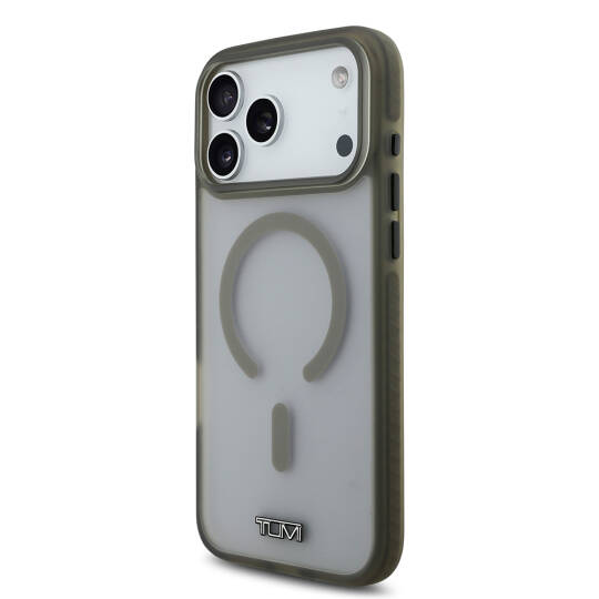 Apple iPhone 17 Pro Max Kılıf TUMI Orjinal Lisanslı M-safe Şarj Özellikli Buzlu Transparan Kapak - 10