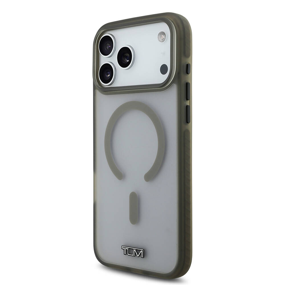 Apple iPhone 17 Pro Max Kılıf TUMI Orjinal Lisanslı M-safe Şarj Özellikli Buzlu Transparan Kapak - 10