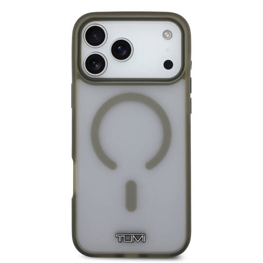 Apple iPhone 17 Pro Max Kılıf TUMI Orjinal Lisanslı M-safe Şarj Özellikli Buzlu Transparan Kapak - 11