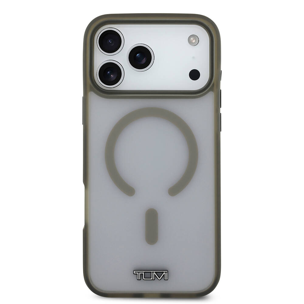 Apple iPhone 17 Pro Max Kılıf TUMI Orjinal Lisanslı M-safe Şarj Özellikli Buzlu Transparan Kapak - 11