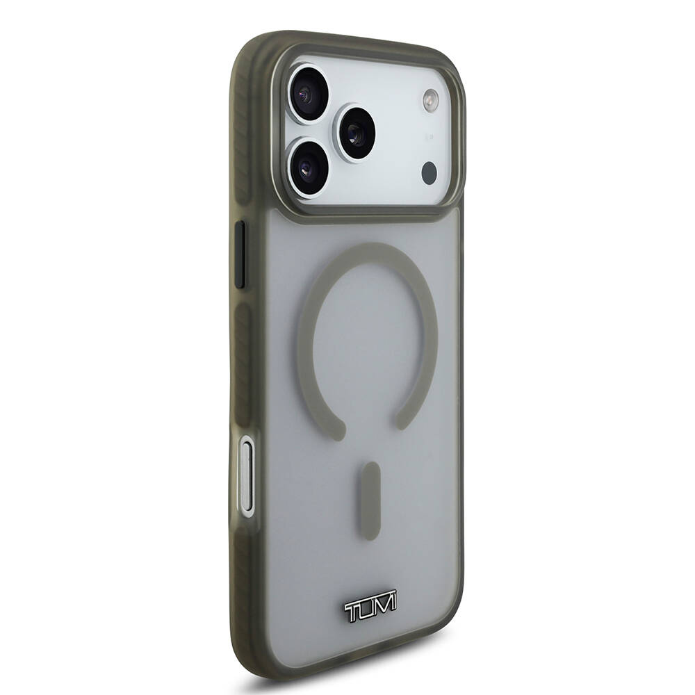 Apple iPhone 17 Pro Max Kılıf TUMI Orjinal Lisanslı M-safe Şarj Özellikli Buzlu Transparan Kapak - 12