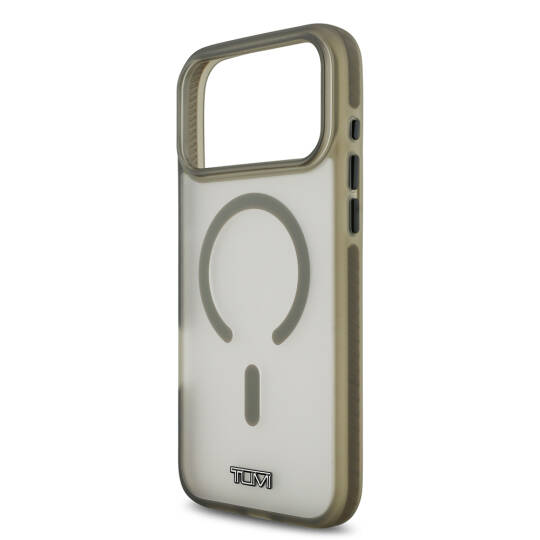Apple iPhone 17 Pro Max Kılıf TUMI Orjinal Lisanslı M-safe Şarj Özellikli Buzlu Transparan Kapak - 14