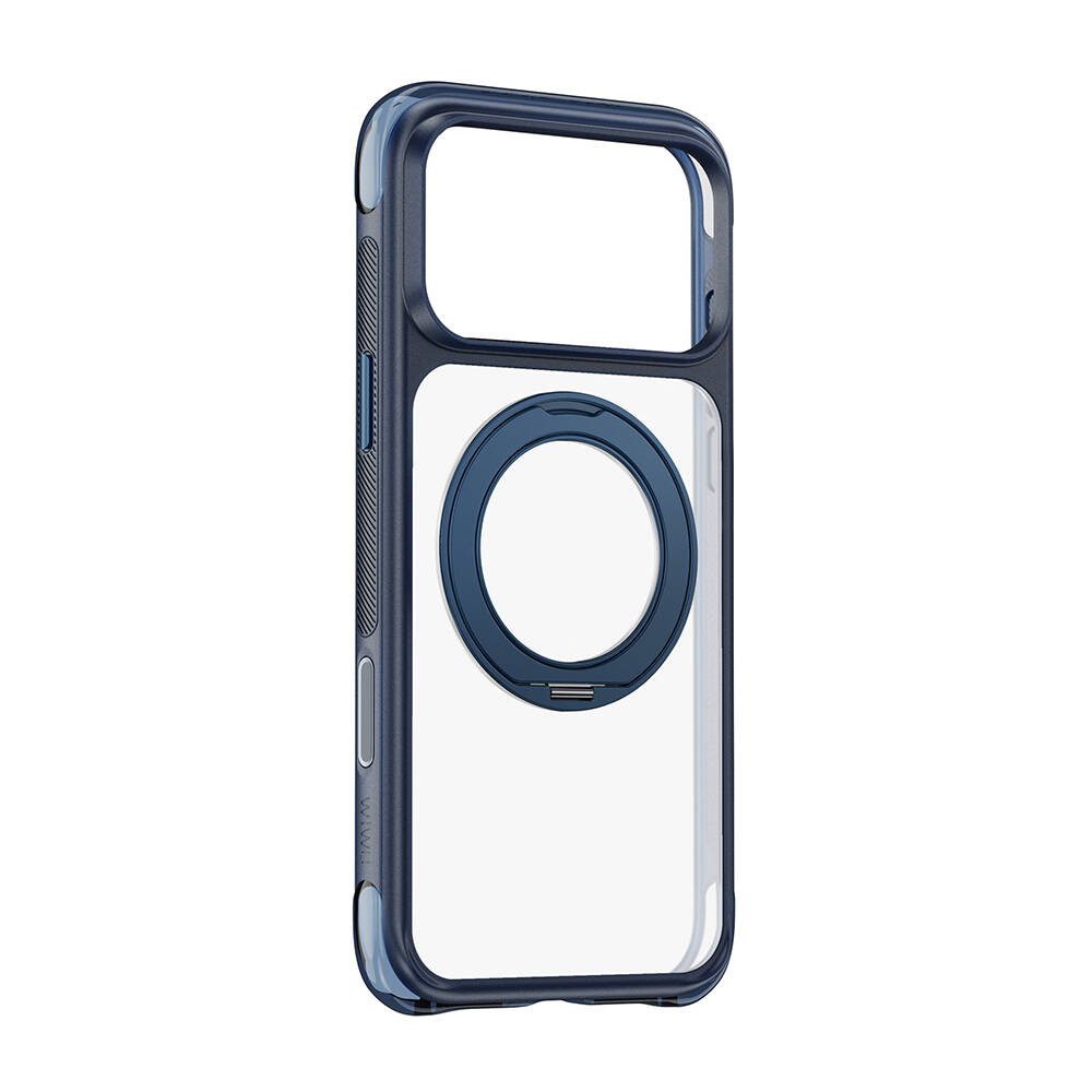 Apple iPhone 17 Pro Max Kılıf Wiwu AG-203 AeroGuard Ultra Serisi M-safe Şarj Özellikli Airbag Tasarımlı Standlı Kapak - 24