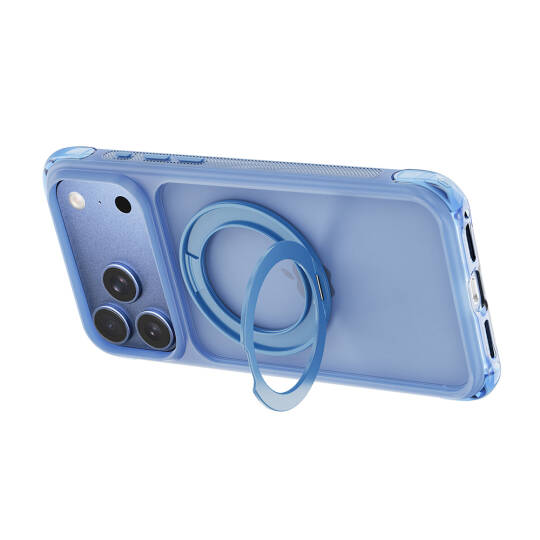 Apple iPhone 17 Pro Max Kılıf Wiwu AG-203 AeroGuard Ultra Serisi M-safe Şarj Özellikli Airbag Tasarımlı Standlı Kapak - 18