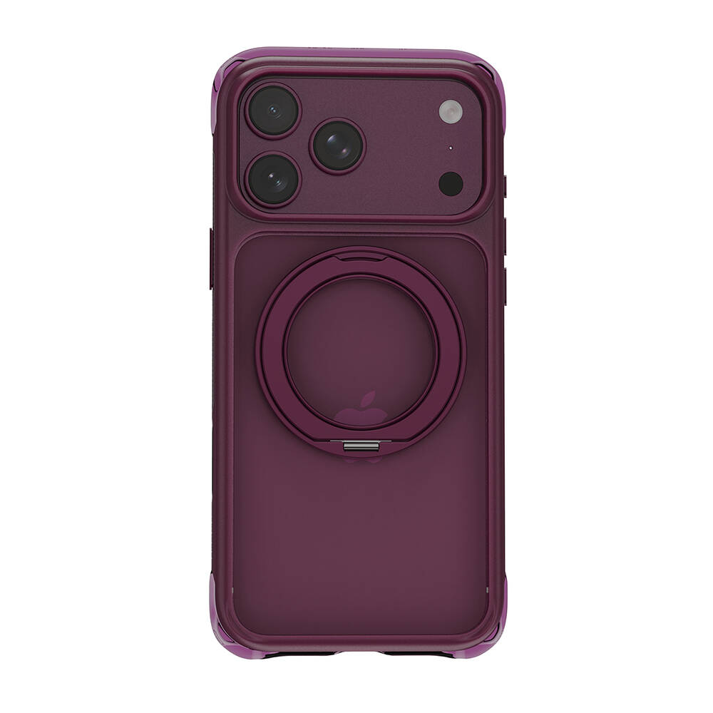 Apple iPhone 17 Pro Max Kılıf Wiwu AG-203 AeroGuard Ultra Serisi M-safe Şarj Özellikli Airbag Tasarımlı Standlı Kapak - 5