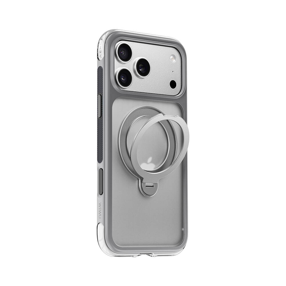 Apple iPhone 17 Pro Max Kılıf Wiwu AS-203 AeroShield Ultra Serisi M-safe Şarj Özellikli Airbag Tasarımlı Standlı Kapak - 37
