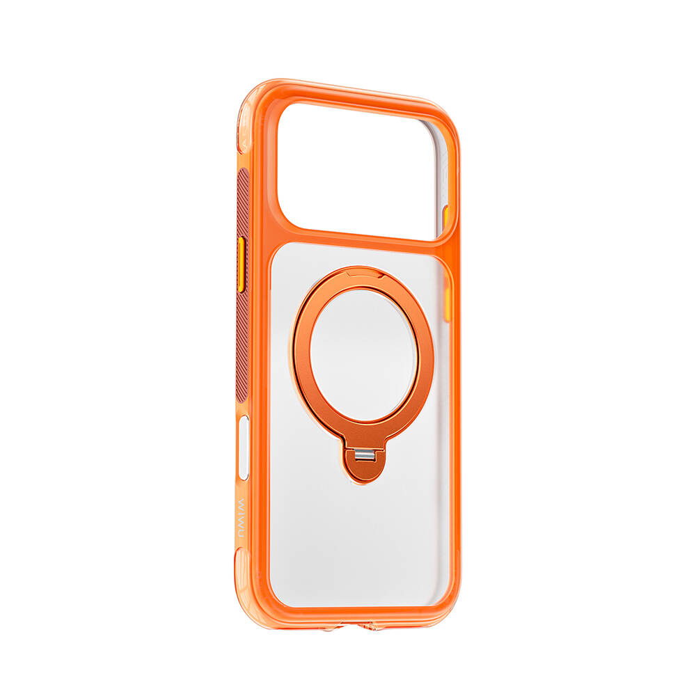 Apple iPhone 17 Pro Max Kılıf Wiwu AS-203 AeroShield Ultra Serisi M-safe Şarj Özellikli Airbag Tasarımlı Standlı Kapak - 20