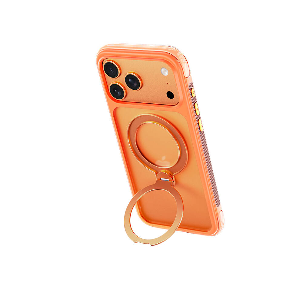 Apple iPhone 17 Pro Max Kılıf Wiwu AS-203 AeroShield Ultra Serisi M-safe Şarj Özellikli Airbag Tasarımlı Standlı Kapak - 24