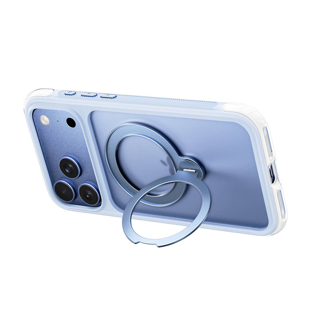 Apple iPhone 17 Pro Max Kılıf Wiwu AS-203 AeroShield Ultra Serisi M-safe Şarj Özellikli Airbag Tasarımlı Standlı Kapak - 8