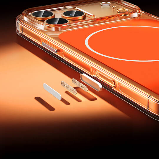 Apple iPhone 17 Pro Max Kılıf Zore M-safe Şarj Özellikli Şeffaf Kamera Kontrol Butonlu Lugano Kapak - 8