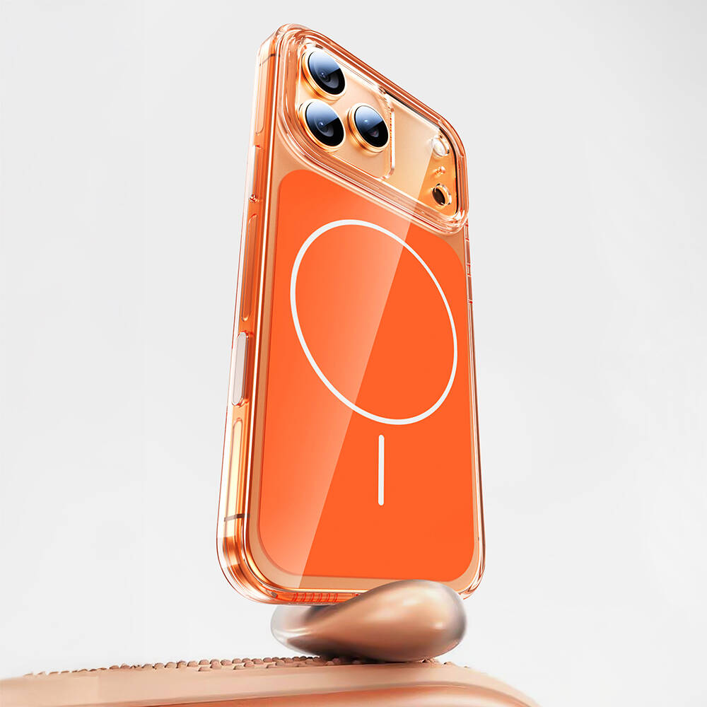Apple iPhone 17 Pro Max Kılıf Zore M-safe Şarj Özellikli Şeffaf Kamera Kontrol Butonlu Lugano Kapak - 1