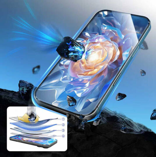 Apple iPhone 17 Pro Max Mohseven Pure Safir Coating HD 3D Glue Temperli Cam Ekran Koruyucu - 9
