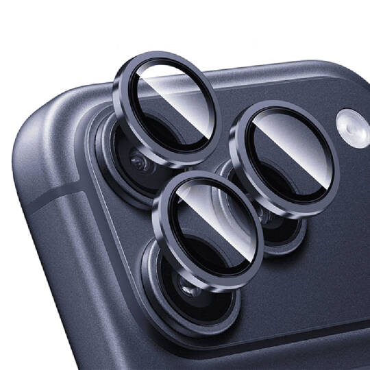 Apple iPhone 17 Pro Max Mohseven Safir Anti Reflective Kamera Lens Koruyucu Lacivert