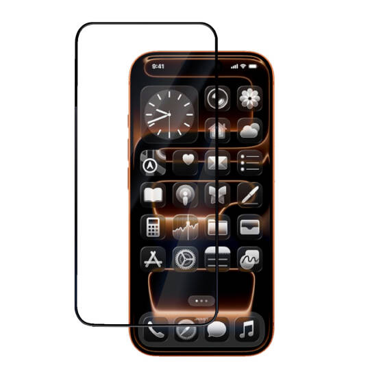 Apple iPhone 17 Pro Max Mohseven Safir Coating HD 3D Glue Temperli Cam Ekran Koruyucu
