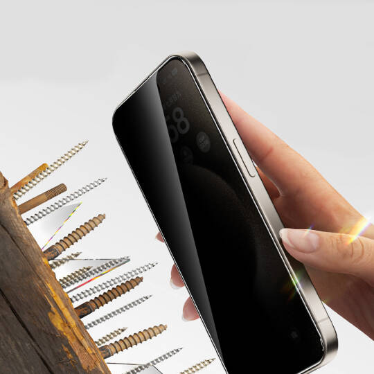 Apple iPhone 17 Pro Max Zore 2.5D Oliv Privacy Temperli Cam Ekran Koruyucu + Kolay Uygulama Aparatı - 3