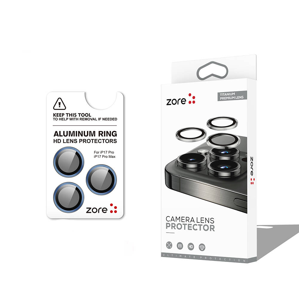 Apple iPhone 17 Pro Max Zore CL-12 Premium Safir Parmak İzi Bırakmayan Anti-Reflective Kamera Lens Koruyucu - 4