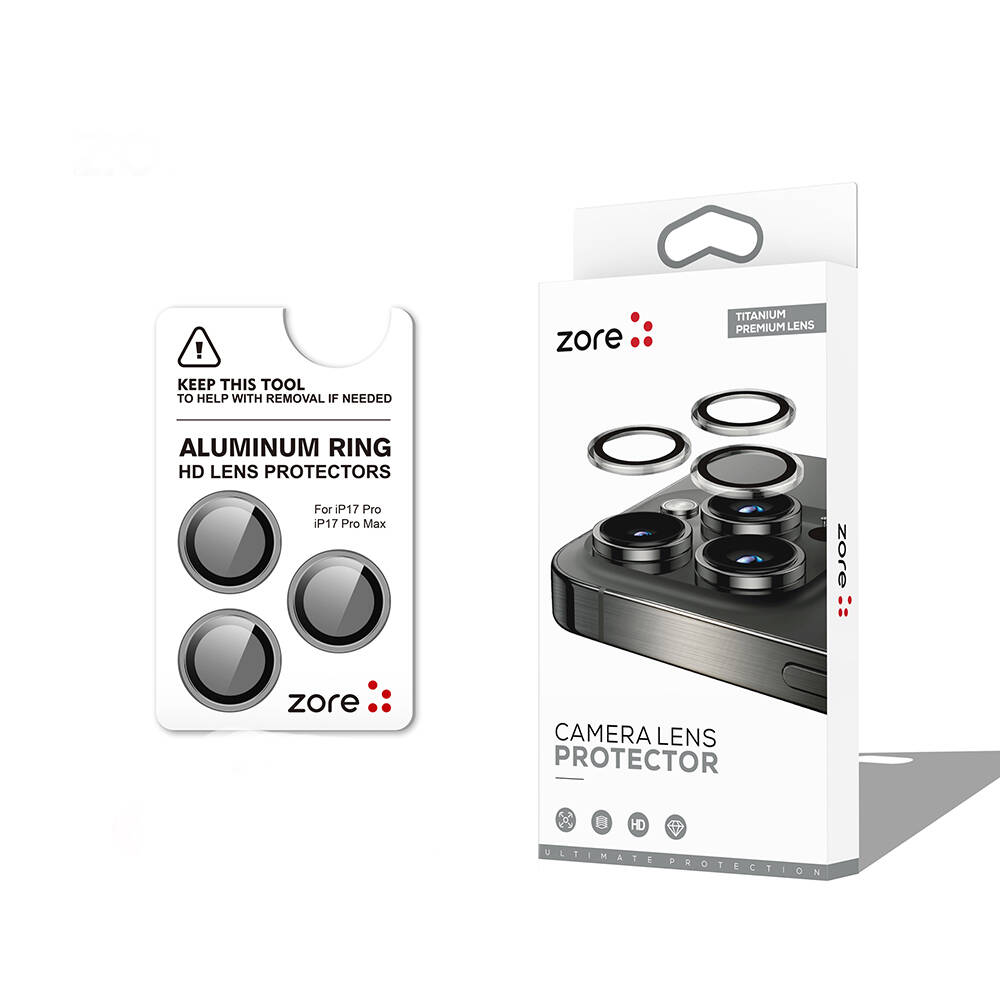 Apple iPhone 17 Pro Max Zore CL-12 Premium Safir Parmak İzi Bırakmayan Anti-Reflective Kamera Lens Koruyucu - 2