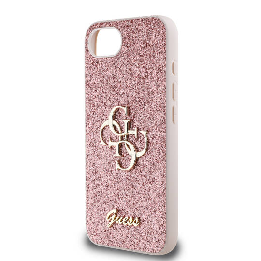 Apple iPhone 17E Kılıf Guess Orjinal Lisanslı 4G Büyük Metal Logolu Glitter Kapak - 8