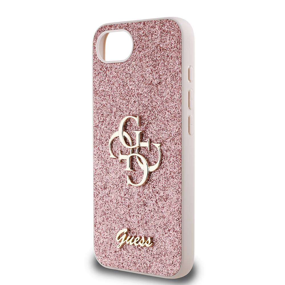Apple iPhone 17E Kılıf Guess Orjinal Lisanslı 4G Büyük Metal Logolu Glitter Kapak - 8
