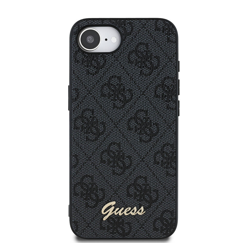 Apple iPhone 17E Kılıf Guess Orjinal Lisanslı 4G Desenli Script Metal Logolu Kapak - 5
