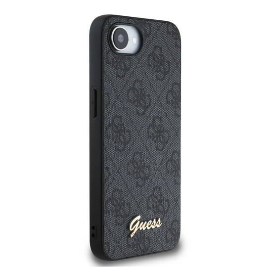 Apple iPhone 17E Kılıf Guess Orjinal Lisanslı 4G Desenli Script Metal Logolu Kapak - 6