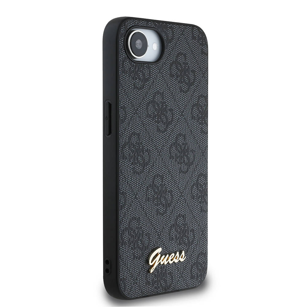 Apple iPhone 17E Kılıf Guess Orjinal Lisanslı 4G Desenli Script Metal Logolu Kapak - 6
