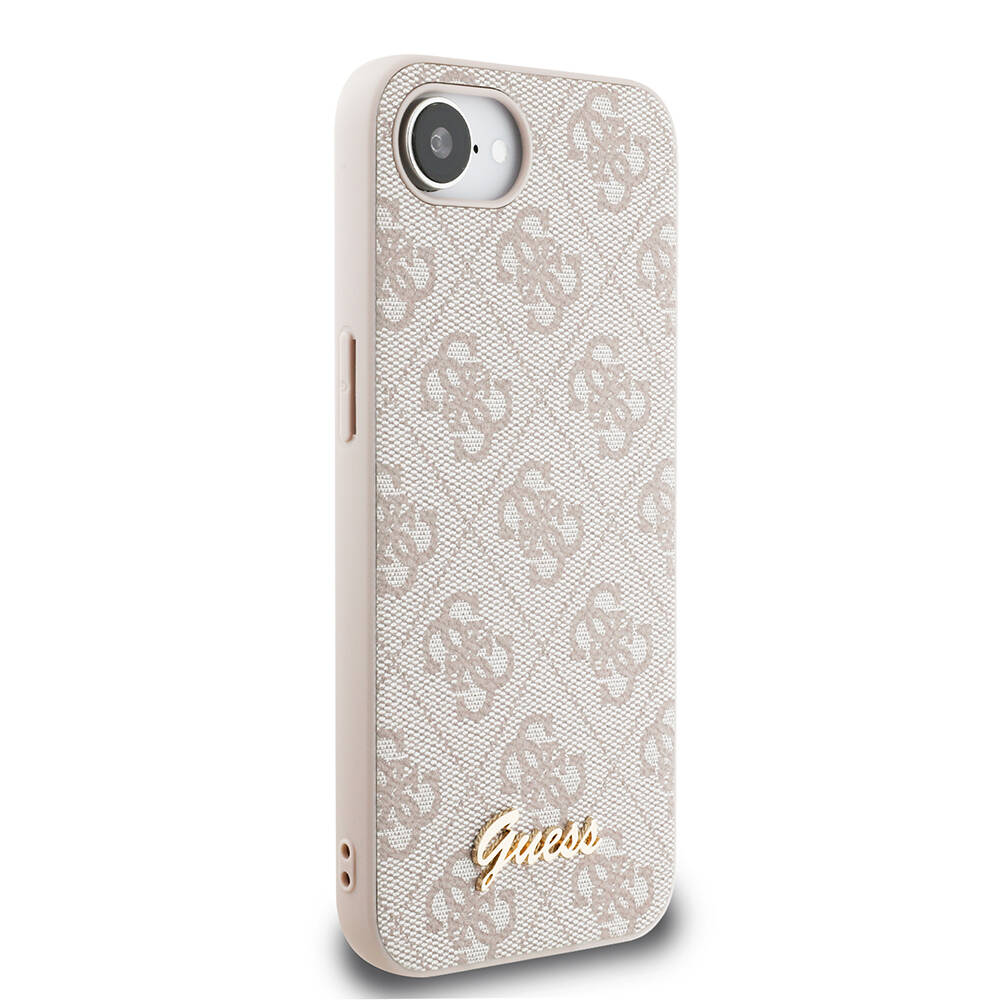 Apple iPhone 17E Kılıf Guess Orjinal Lisanslı 4G Desenli Script Metal Logolu Kapak - 13