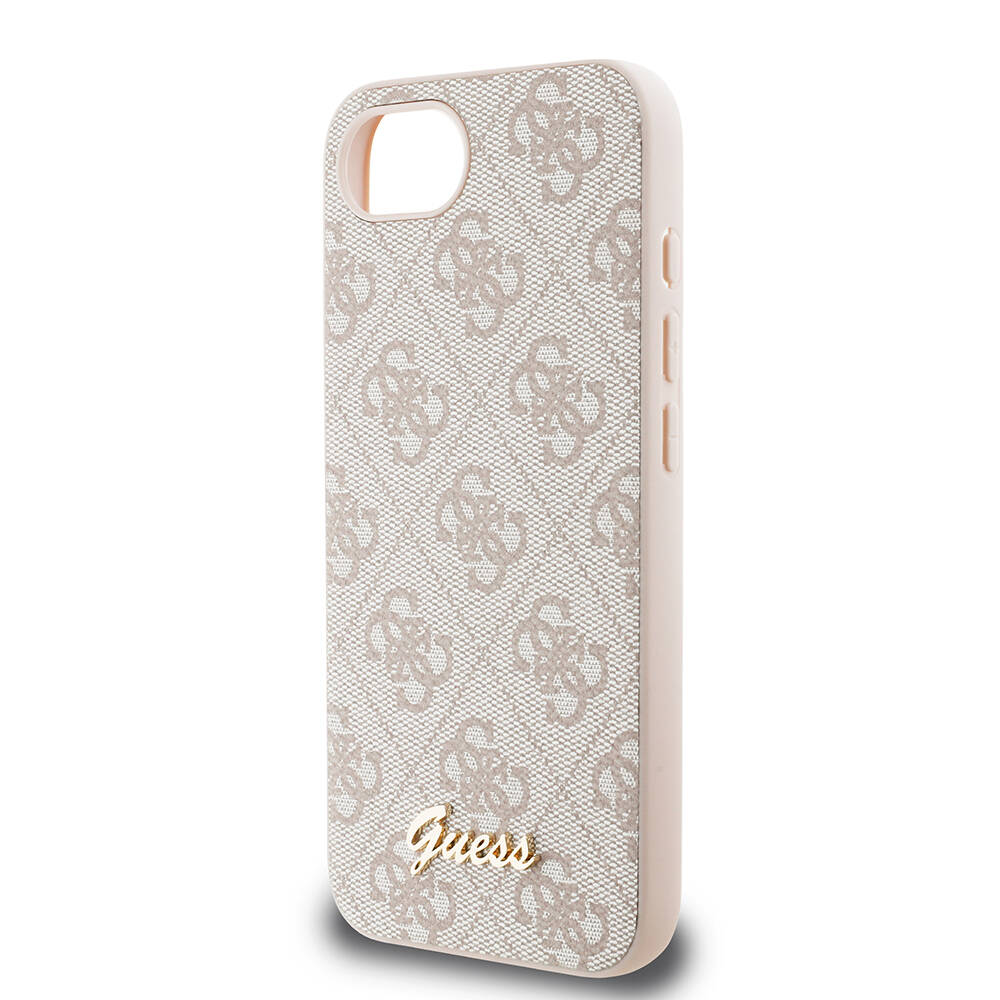 Apple iPhone 17E Kılıf Guess Orjinal Lisanslı 4G Desenli Script Metal Logolu Kapak - 15