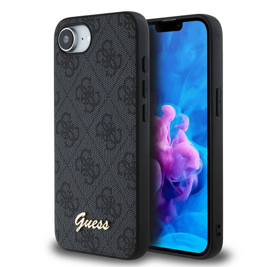 Apple iPhone 17E Kılıf Guess Orjinal Lisanslı 4G Desenli Script Metal Logolu Kapak - 2