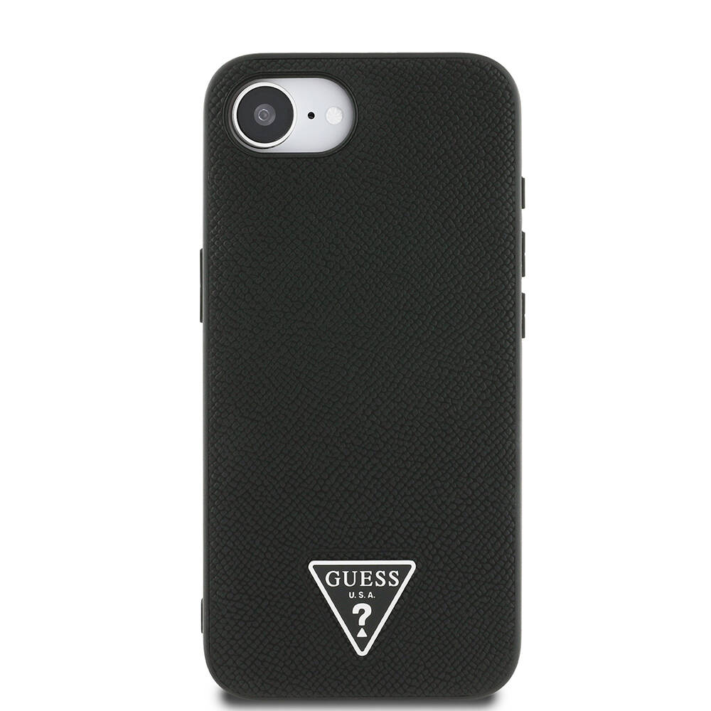 Apple iPhone 17E Kılıf Guess Orjinal Lisanslı M-safe Şarj Özellikli Grained Triangle Kapak - 4