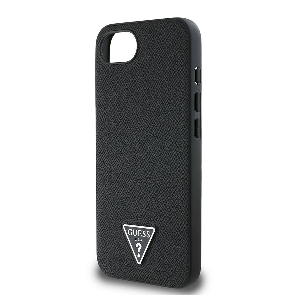 Apple iPhone 17E Kılıf Guess Orjinal Lisanslı M-safe Şarj Özellikli Grained Triangle Kapak - 7