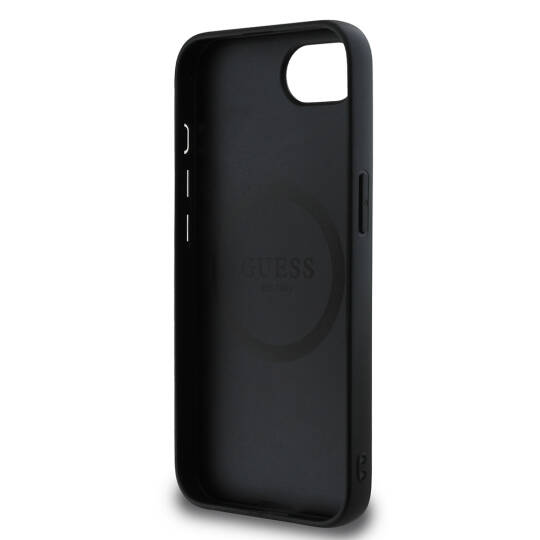 Apple iPhone 17E Kılıf Guess Orjinal Lisanslı M-safe Şarj Özellikli Grained Triangle Kapak - 8