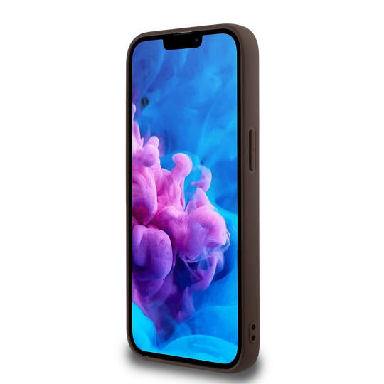 Apple iPhone 17E Kılıf Guess Orjinal Lisanslı M-safe Şarj Özellikli PU Üçgen Logo 4G Desenli Kapak - 11