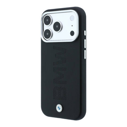 Apple iPhone 18 Pro Kılıf BMW Orjinal Lisanslı M-safe Şarj Özellikli Ortalı Sıcak Damga Logolu Deri Kapak - 2