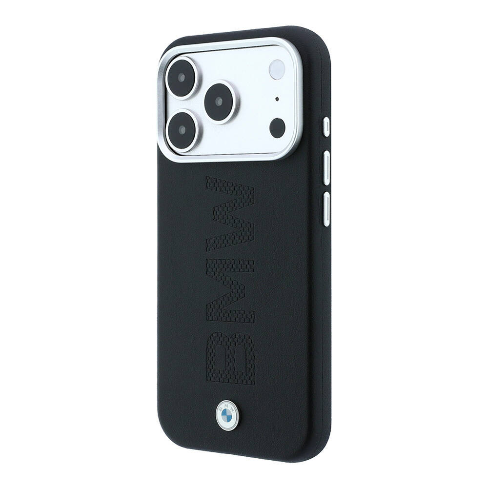 Apple iPhone 18 Pro Kılıf BMW Orjinal Lisanslı M-safe Şarj Özellikli Ortalı Sıcak Damga Logolu Deri Kapak - 2