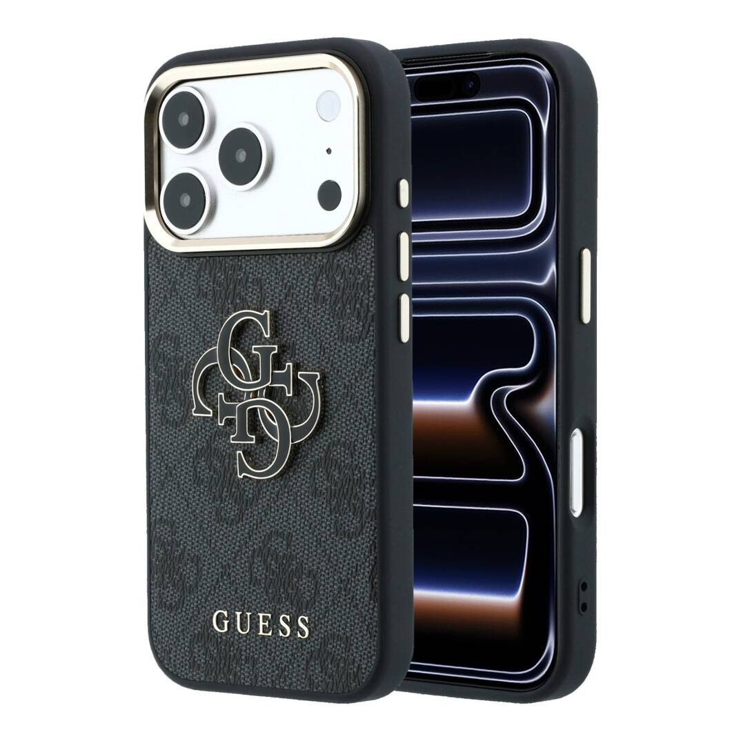 Apple iPhone 18 Pro Kılıf Guess Orjinal Lisanslı 4G Büyük Resin Logolu PU Kapak - 17