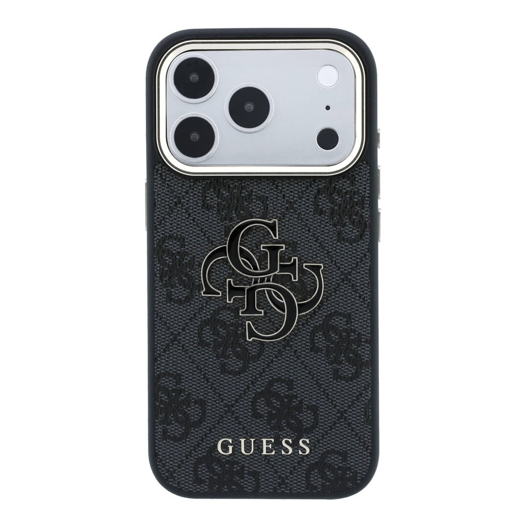 Apple iPhone 18 Pro Kılıf Guess Orjinal Lisanslı 4G Büyük Resin Logolu PU Kapak - 19