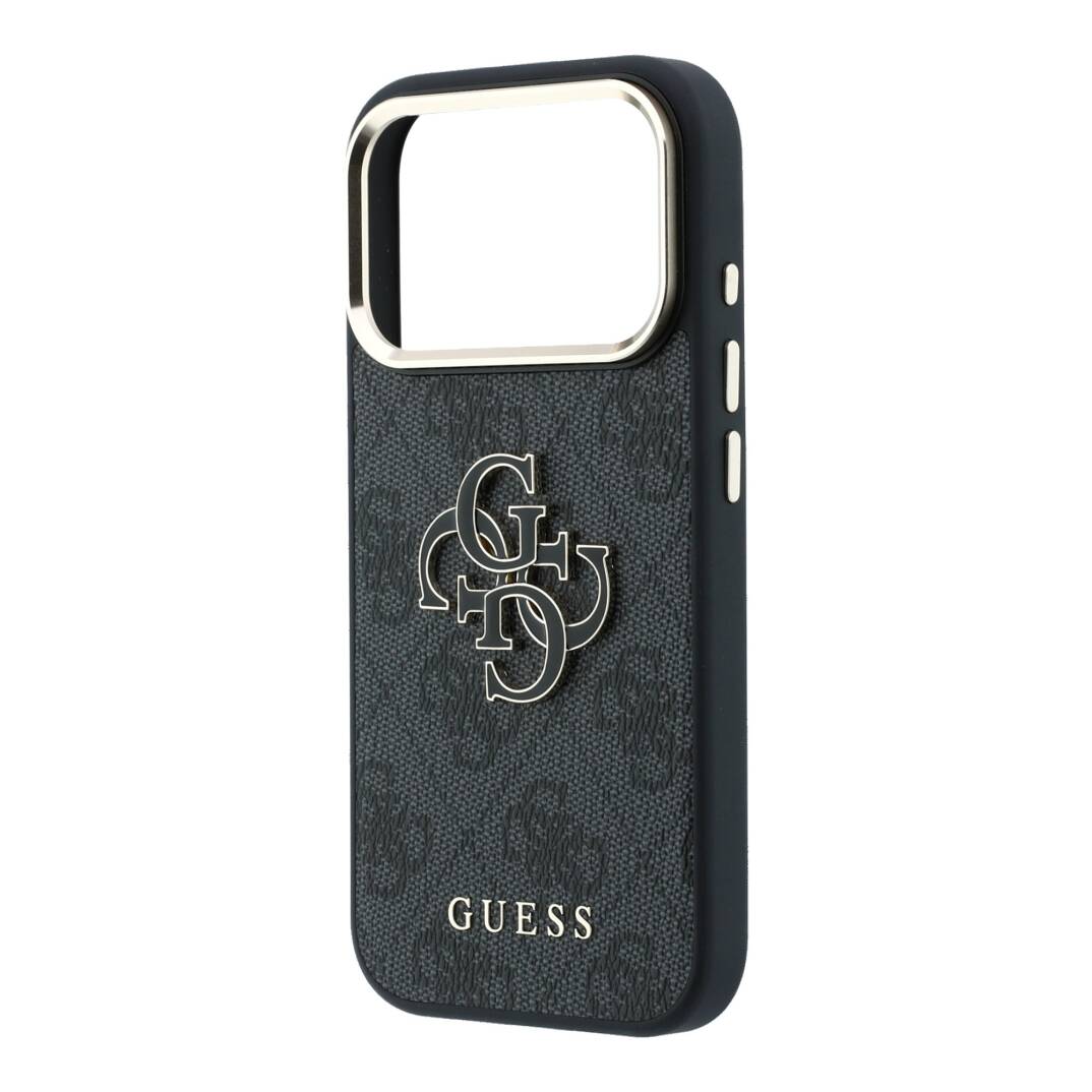 Apple iPhone 18 Pro Kılıf Guess Orjinal Lisanslı 4G Büyük Resin Logolu PU Kapak - 22