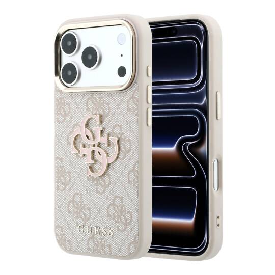 Apple iPhone 18 Pro Kılıf Guess Orjinal Lisanslı 4G Büyük Resin Logolu PU Kapak - 9
